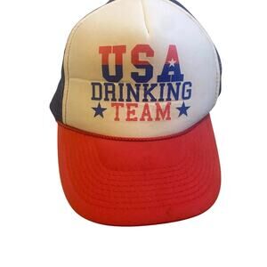 Vintage Otto Collection Hat Men’s OS Red/Blue “USA Drinking Team” Snapback